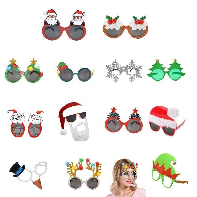 Sunglasses Merry Christmas Glasses Frame Christmas Costume Eyeglasses Christmas Sunglasses Kid Adult Christmas Party Supply H241213