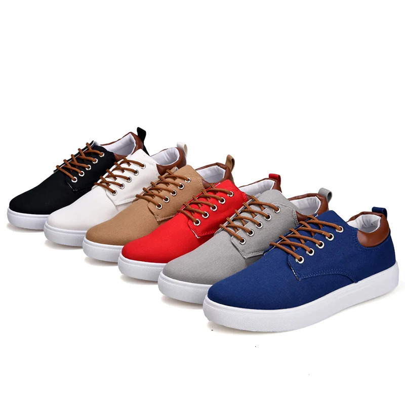Italian Canvas Shoes For Men Large Size 47 48 Vulcanized Sneakers Slip On Mens Plimsoll Male Trainers Trend Summer Sports Shoes 241213