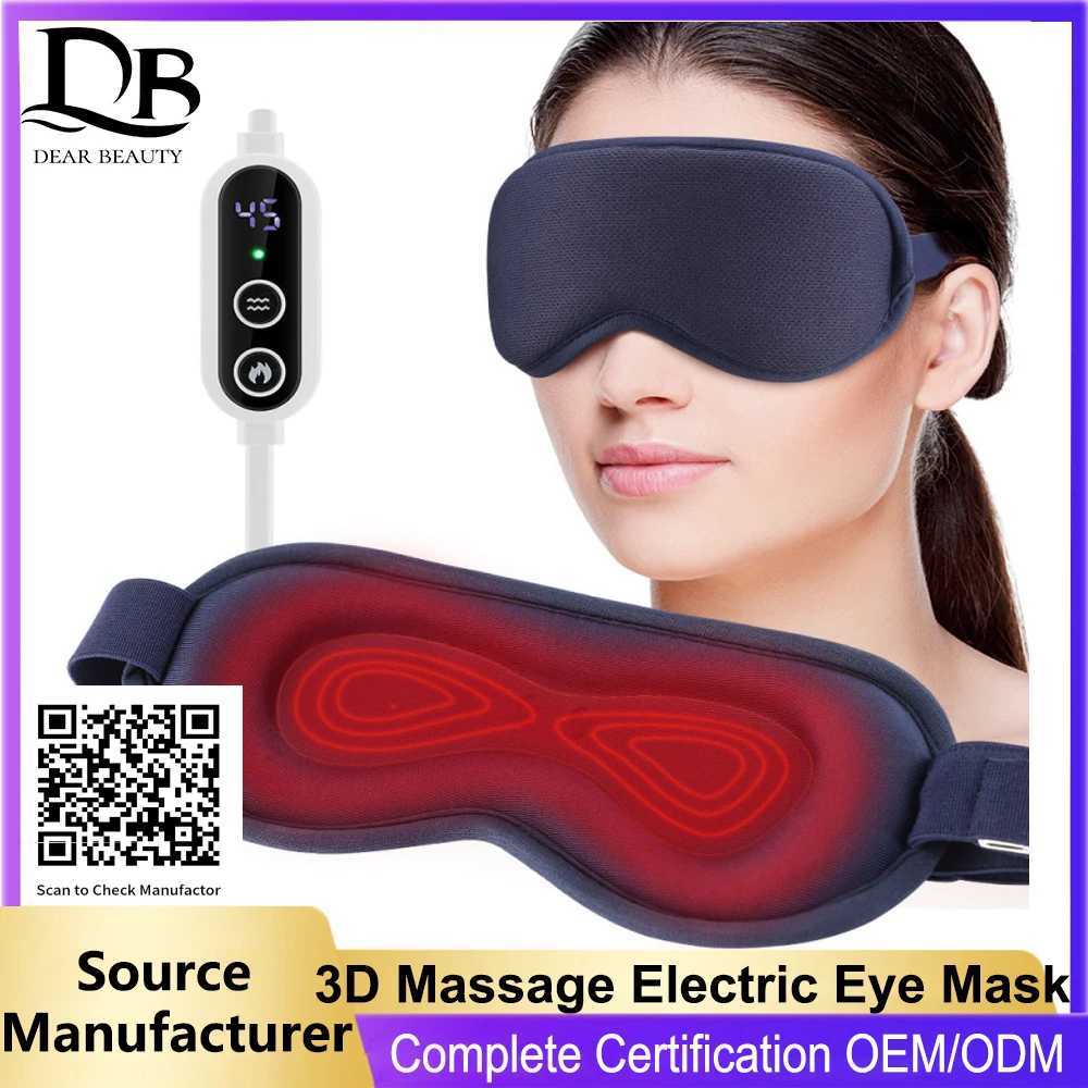 3-level hot compression 6-stage vibration electric steam eye mask 3D massage constant temperature intelligent timed sleep shadow relief W241213