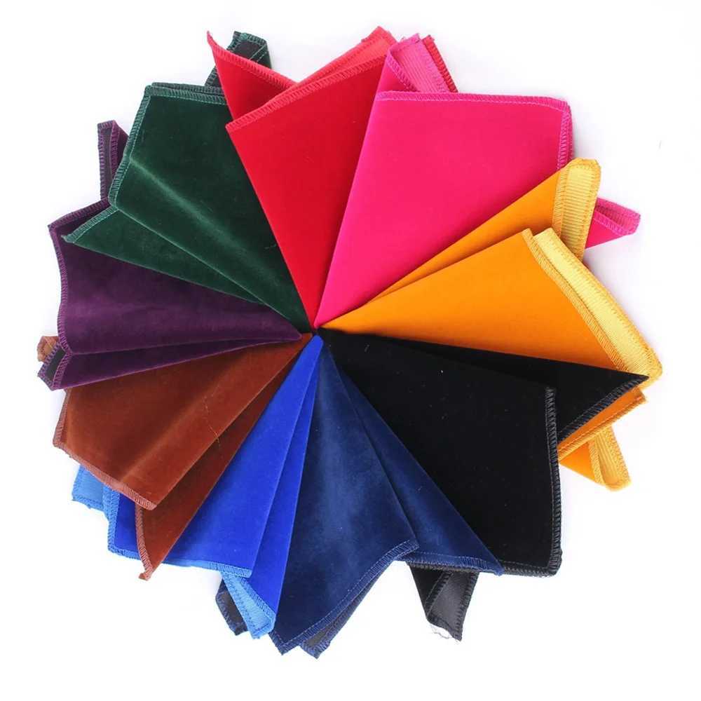 Velvet Pocket Square For Men Women Chest Towel Hanky Wedding Hankies Mens Suit Handkerchief Solid Pocket Towel For Gifts W241213