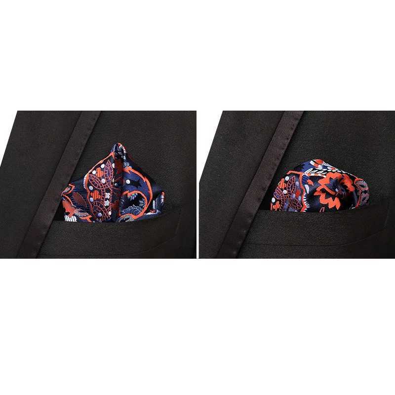 43 Colors Mens Handkerchief Plaid Floral Stripes Hankies Hanky Business Pocket Square Chest Towel 25*25CM W241213