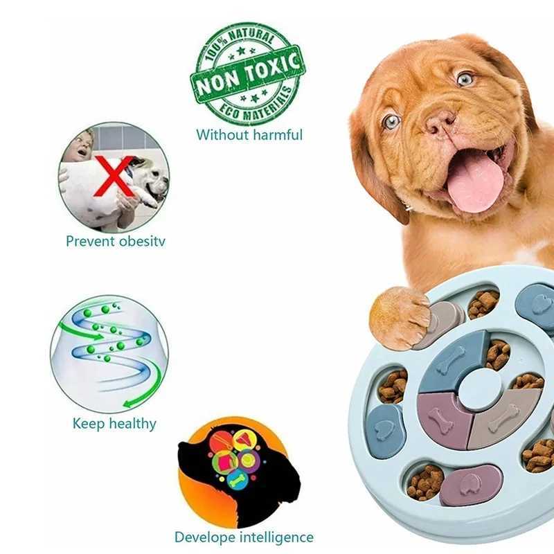 Dog Puzzle Slow Feeding Toy Puppy Treatment Dispenser Slow Feeding Bowl Dog Training Toy Dog Brain Game and Anti Slip Improvement IQ Toy X241213