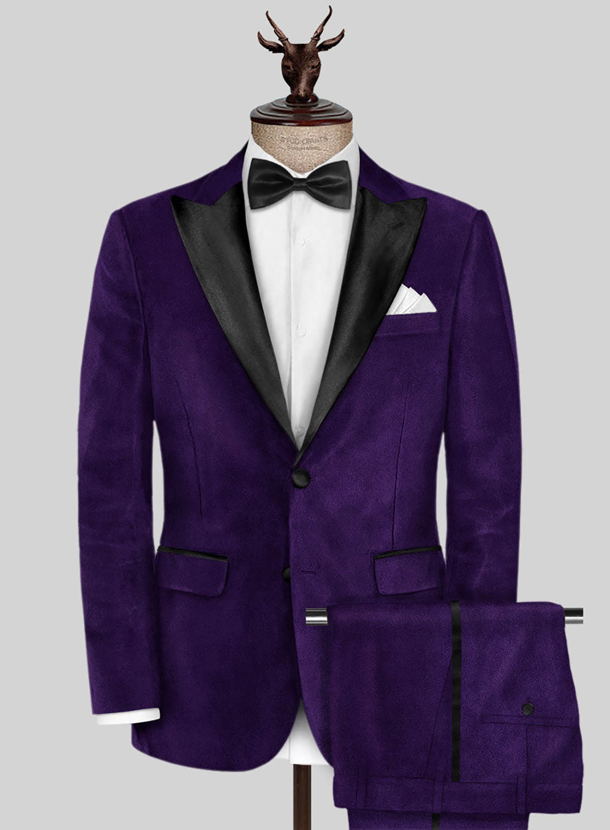 Simple Men Suits 2 Piece Set Coat Pants Peaked Lapel Wedding Tuxedos Single Breasted Fashion Groom Tuxedo suit Customized