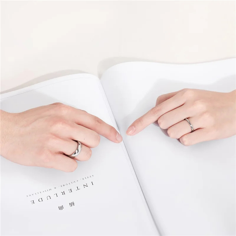 TIGRADE 28mm mens wedding band polished womens simple engagement classic ring black silver women anel 315 241210