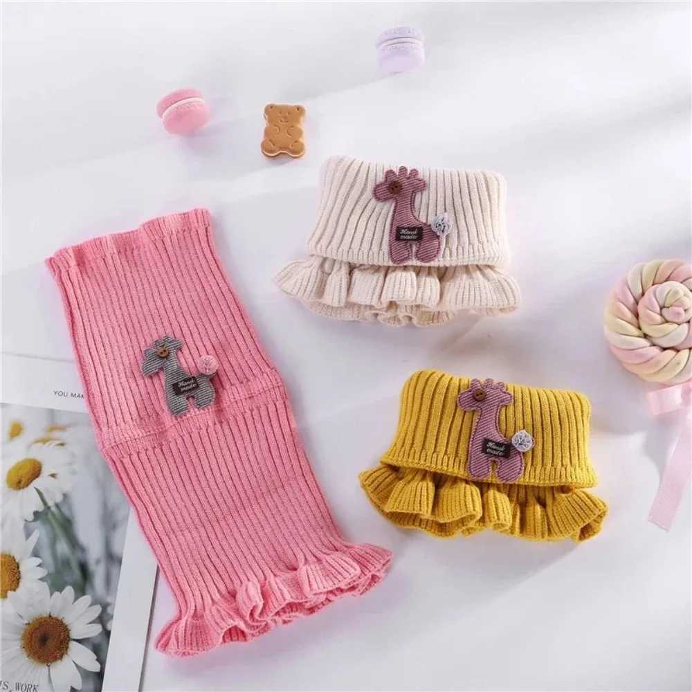 Scarves Wraps Baby Cartoon Knit Scarfs Knitted Scarf Wool Outdoor Scarves Warm Scarves Multiple Olors Ruffle Neck Kids High Quality H241213
