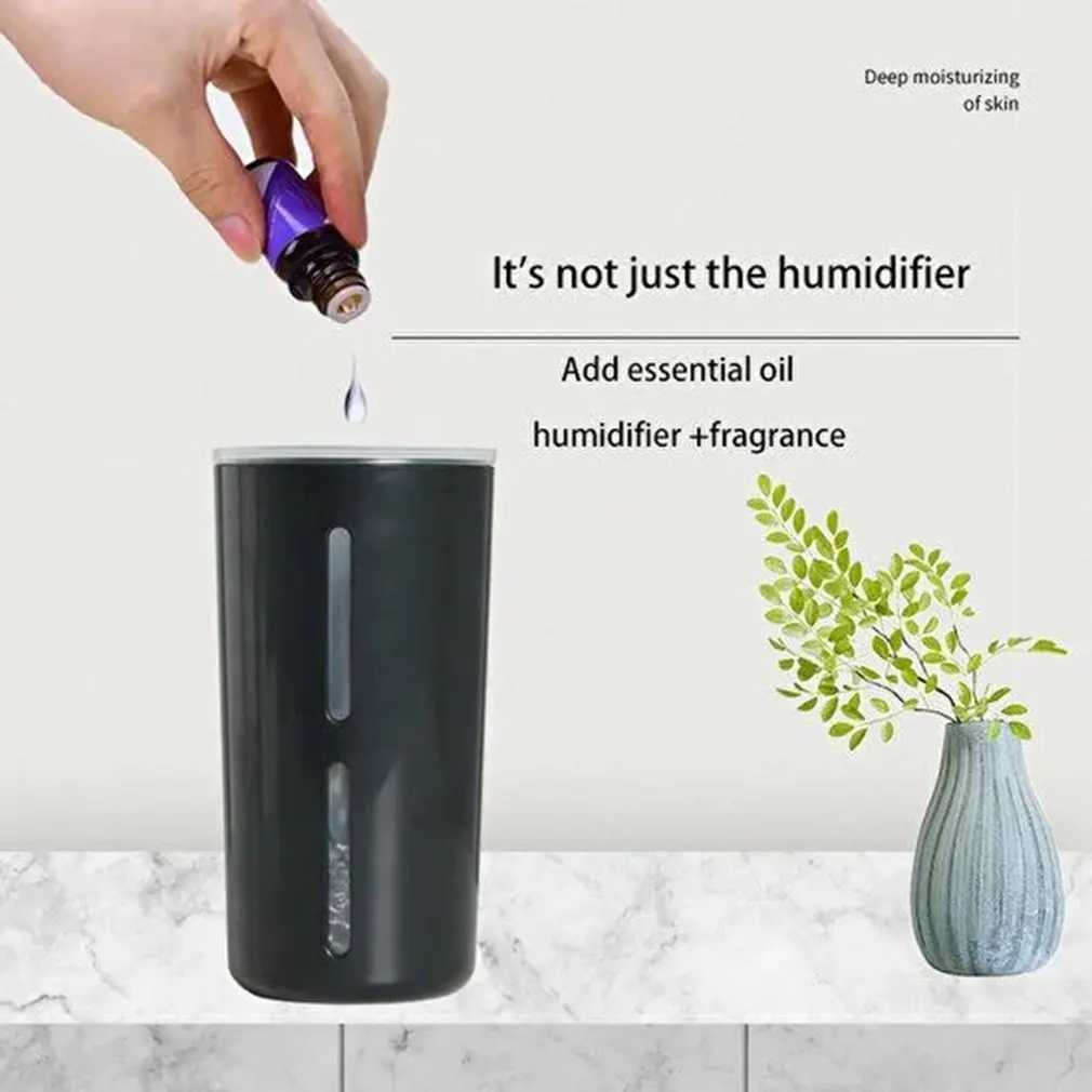 Portable 300ml Rechargeable Car Humidifier with Colorful LED Night Light USB Plug-In and Aroma Diffuser for Home OfficeXJ241213
