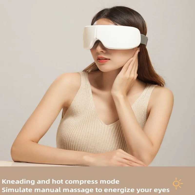 Electric intelligent eye massager Bluetooth music eye care instrument Hot pressure vibration massage fatigue relief sleep facial mask W241213
