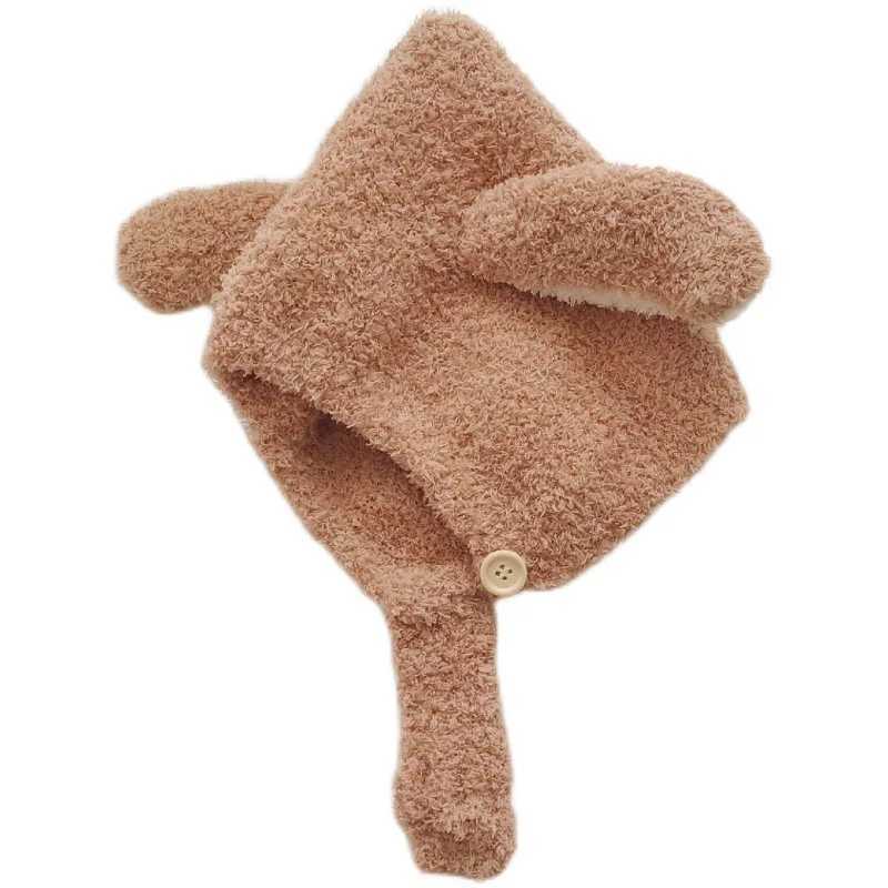 Cute Baby Hat Autumn Winter Rabbit Ears Soft Plush Warm Ear Cap Kids Boys Girls Beanies Solid Color Earflap Hat BonnetXJ241213