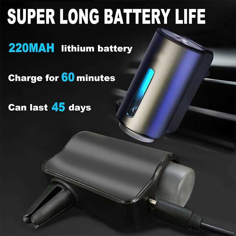 Car Air ener Diffuser Smart Car Diffuser With Three Essential Oils Adjustable Modes Intelligent Car Aroma DeviceXJ241213