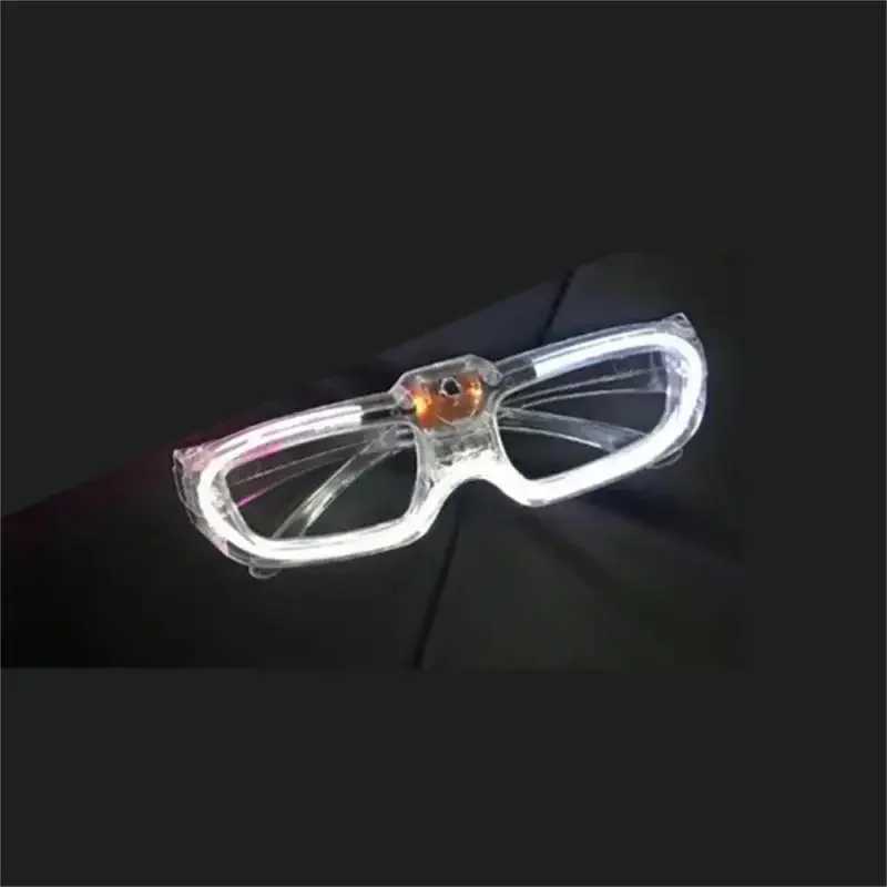 Sunglasses 10Pcs Led Neon Party Glasses Light Up Sunglasses Glow in the Dark Glasses for Kids Adults Christmas Gift Party Supplies H241213