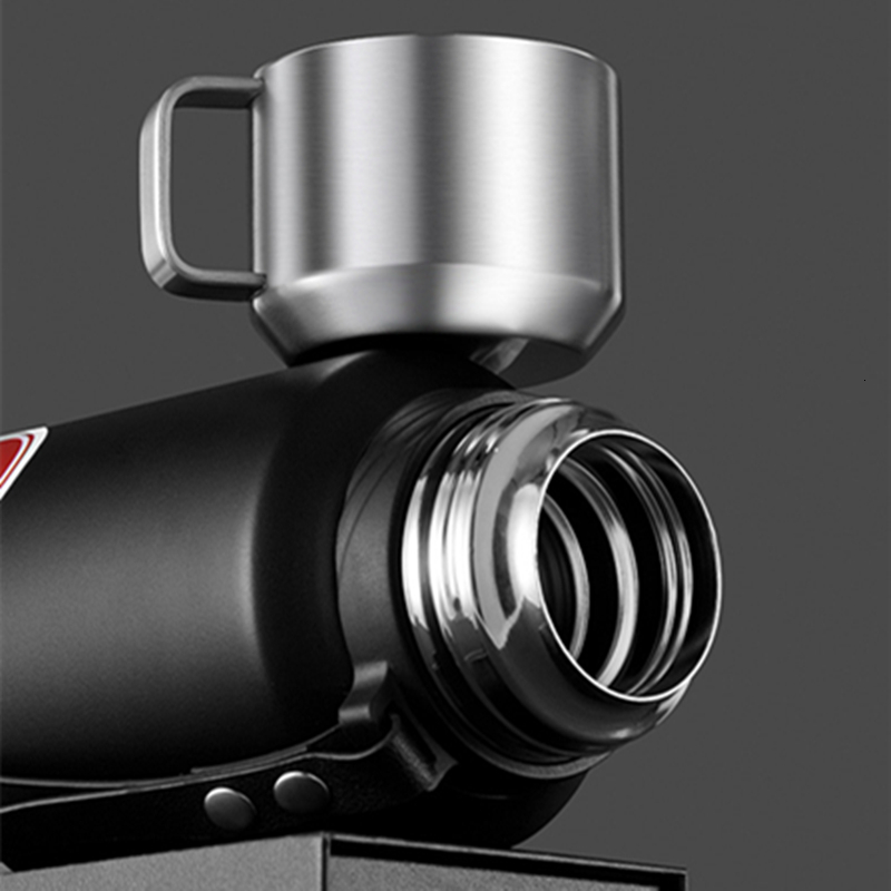 Large Capacity 316 Stainless Steel Thermos Cup, Portable Vacuum Flask, Insulated Tumbler With Rope, Water Bottle, 1500Ml W260226