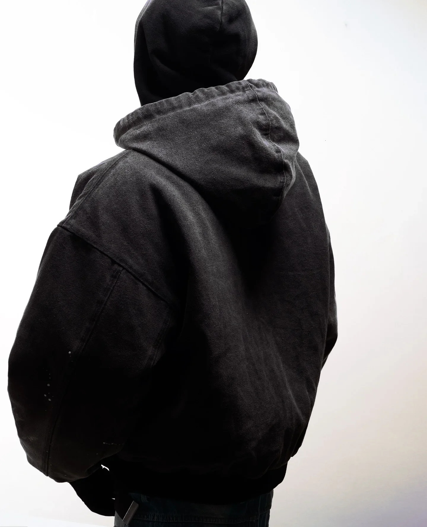 Y2k retro washed streetwear mens hooded sweatshirt embroidered with splashed ink casual men and women zipper 241212