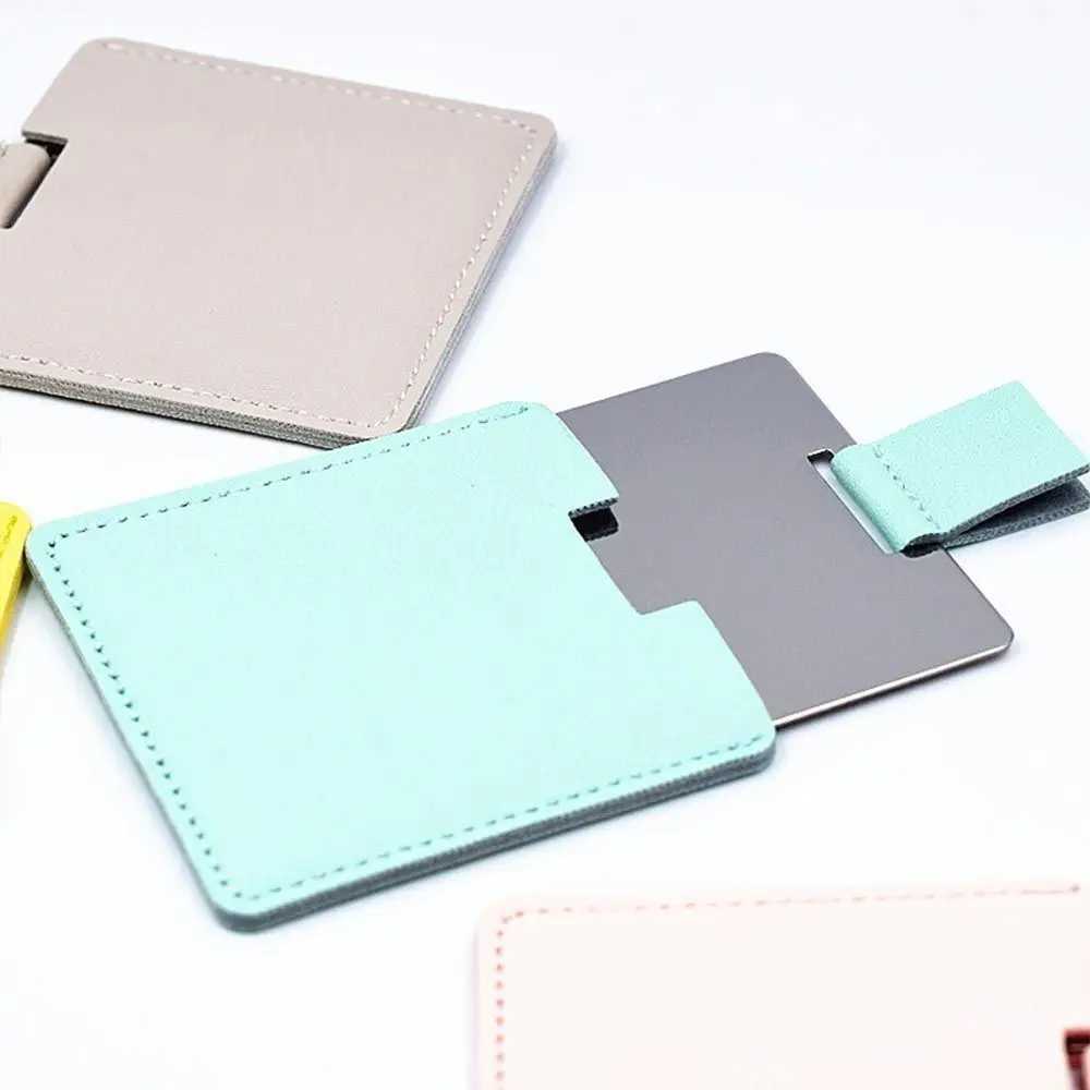 High Quality Folding Unbreakable Makeup Mirrors Solid Color Cosmetic Tools Small Mirror Handheld Vanity Mirror Cosmetic ToolsXJ241213