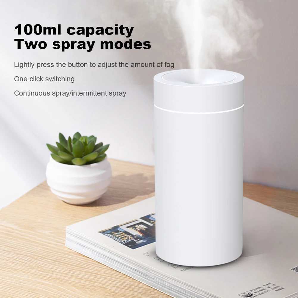100ml Car Essential Oils Diffuser Rechargeable Car Humidifier Aroma Diffuser Car Mini Portable Diffuser for Home BedroomXJ241213