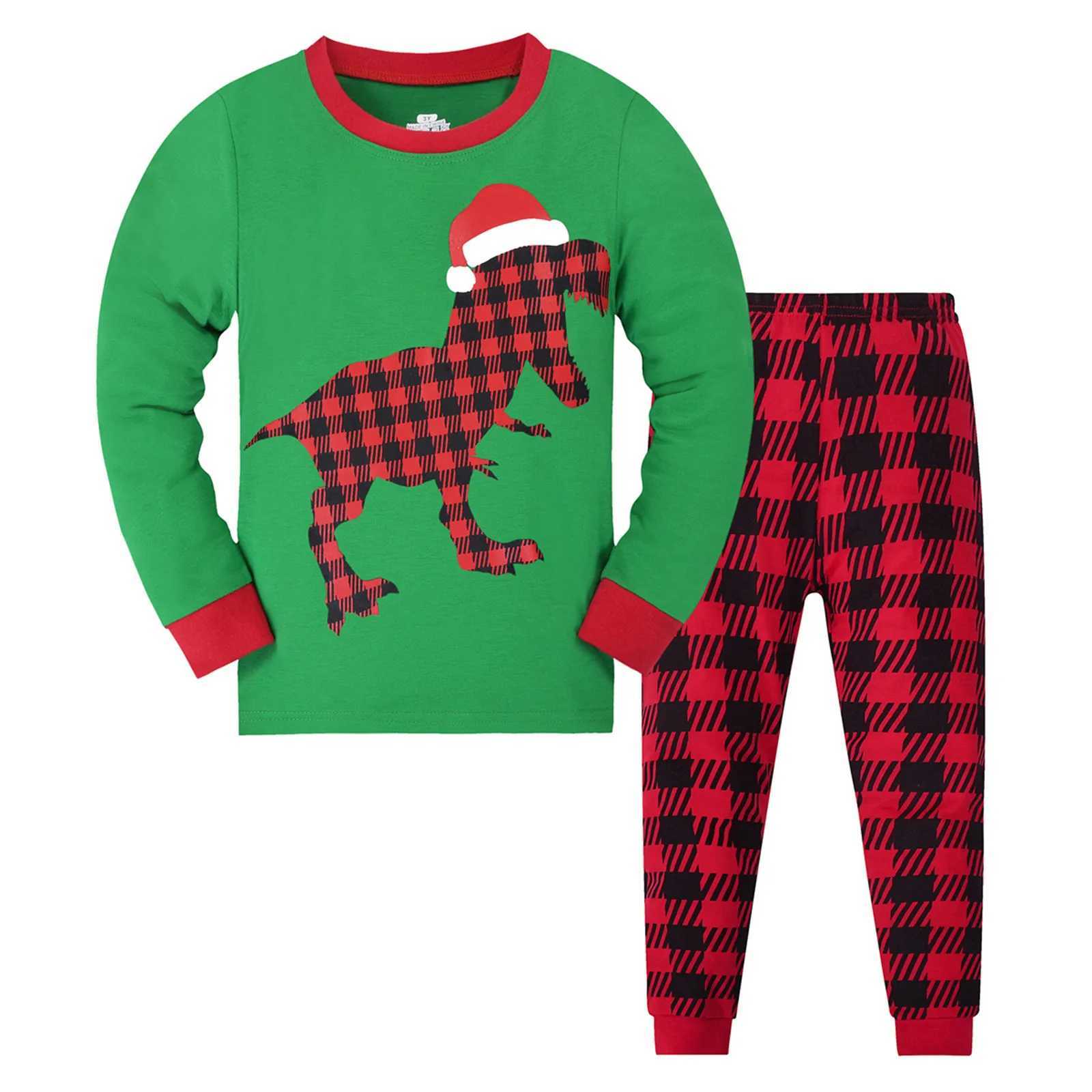 New childrens clothing set girls Christmas pajamas cartoon boys pajamas 1-9 year old childrens pajamas baby pajamas set X-mas W241213