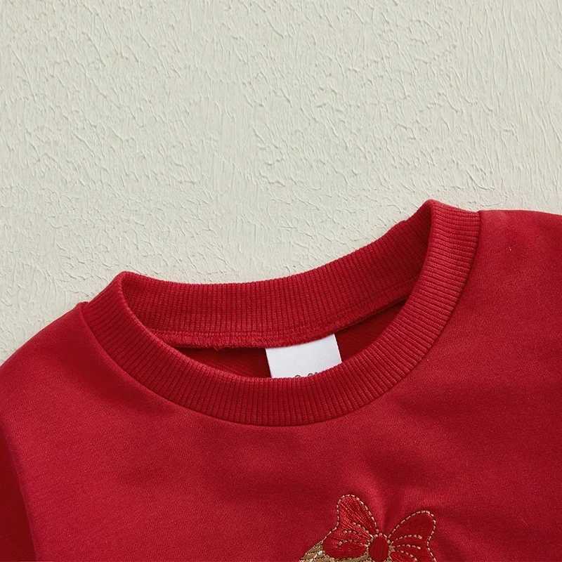 Christmas clothing for young children and girls long sleeved gingerbread sweater+chiffon skiing set childrens clothing W241213