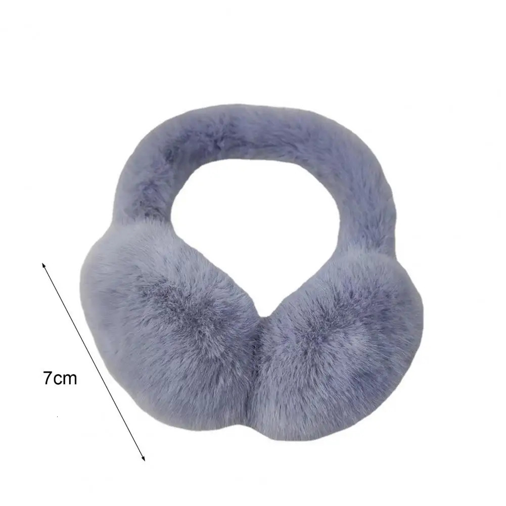 Cute unisex winter ear cushions with fluffy headband and elastic anti slip soft plush fur for women 241211