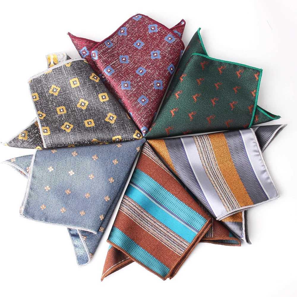 New Flower Pocket Square Mens Paisley Chest Towel Wedding Kerchie Mens Hanky Mens Handle Chief Striped Pocket Towel W241213