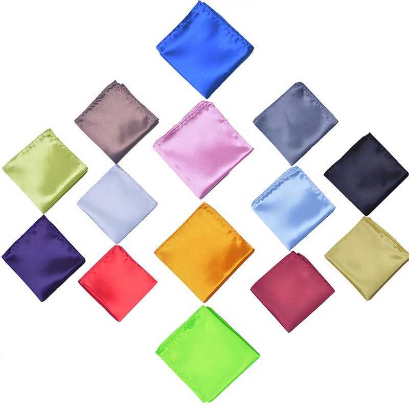 Satin Handkerchief For Men Candy Color Mens Suits Pocket Square Business Chest Towel Hanky Suit Napkin Solid Sale W241213