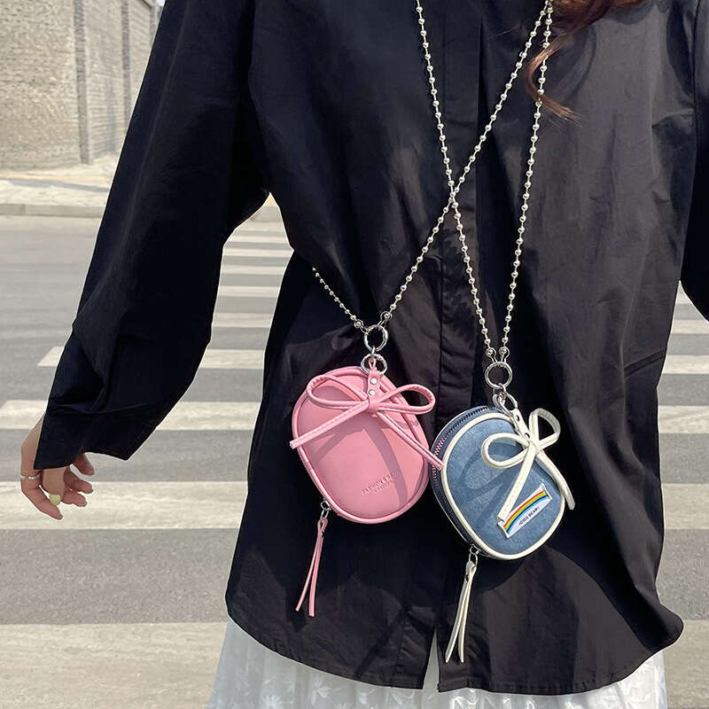 Mini bags for women summer niche spicy girl style chain crossbody headphones key holder red envelope 2024 new casual versatile fashion clothing