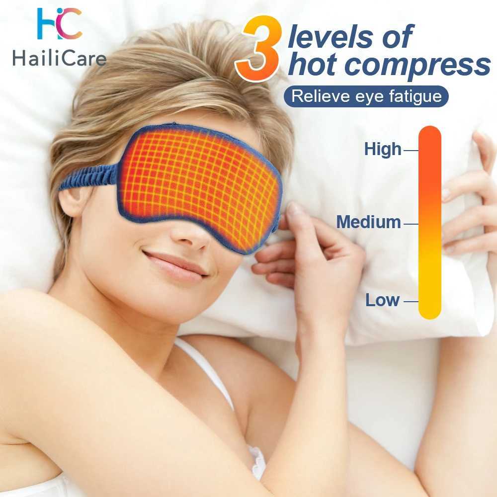 Reusable USB electric hot eye mask hot compression therapy eye care massager to relieve fatigue dry eyes sleep and blindness W241213