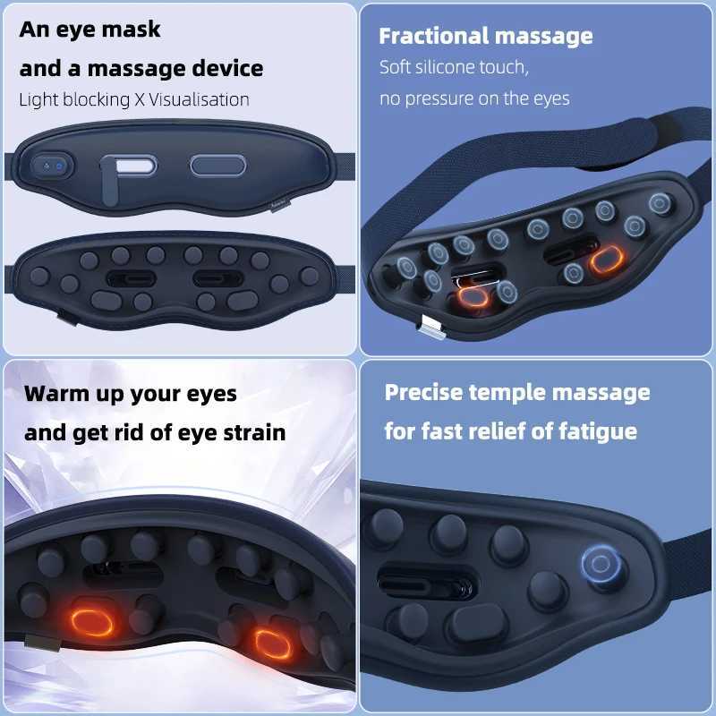 Intelligent eye massager can be charged with electric heat. Eye massage equipment reduces vibration and improves sleep by reducing eye tension W241213
