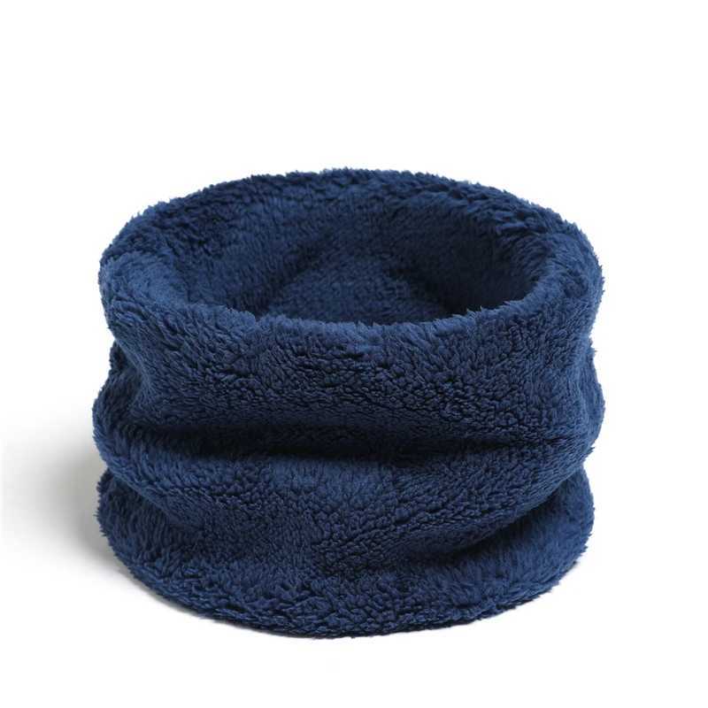 Scarves Wraps Cashmere Warm Collor Ring Winter Scarf Solid Plush Thick Outdoor Sports Men Women Children Neckerchief Full Face Mask Muffler H241213
