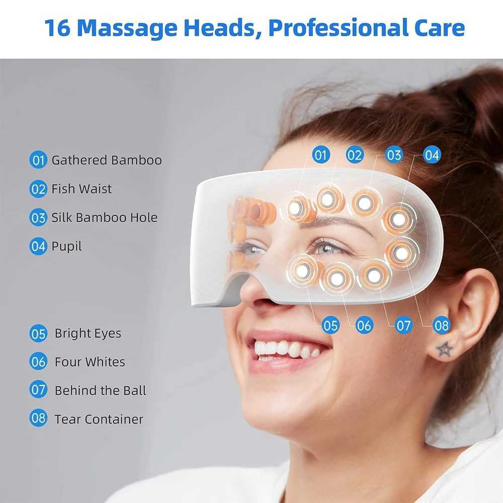 Intelligent hot fog eye massager Bluetooth eye care device Point Acupressure massager for fluffy eyes relieving fatigue in dark circles W241213