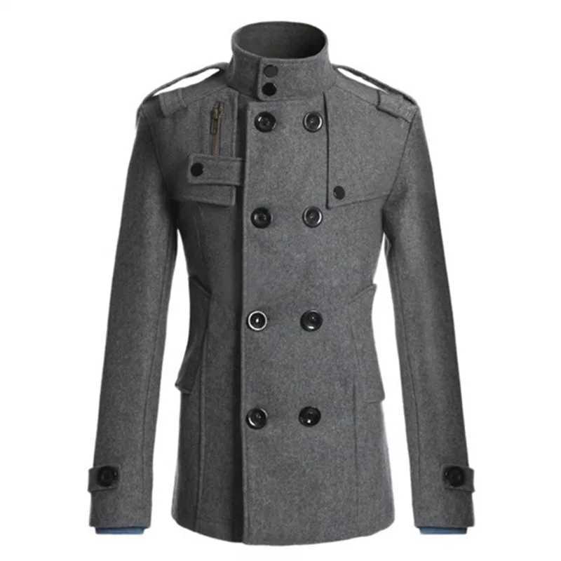 2022 New Mens Wool Overcoat Long Suit Men Woolen Windbreaker Man Woollen Coat Outer for Men Casual Wear Brand Mens ClothingXJ241212