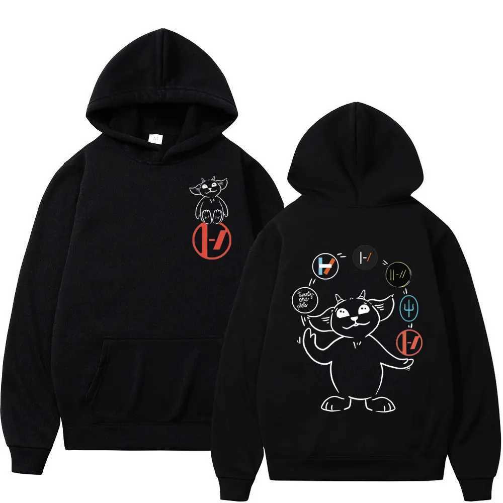 Twenty One Pilots Bands Graphic Hoodie Rock Hip Hop Vintage Hooded Sweatshirts Men Women Fashion Casual Oversized Pullovers W241213