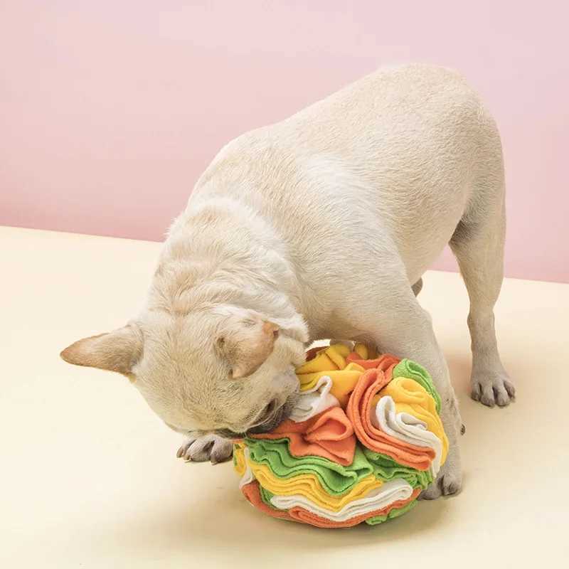 Pet dog sniffing ball puzzle feeder toy increases IQ pet toy dog nose sniffing slow feeding intelligent toy puppy training game X241213