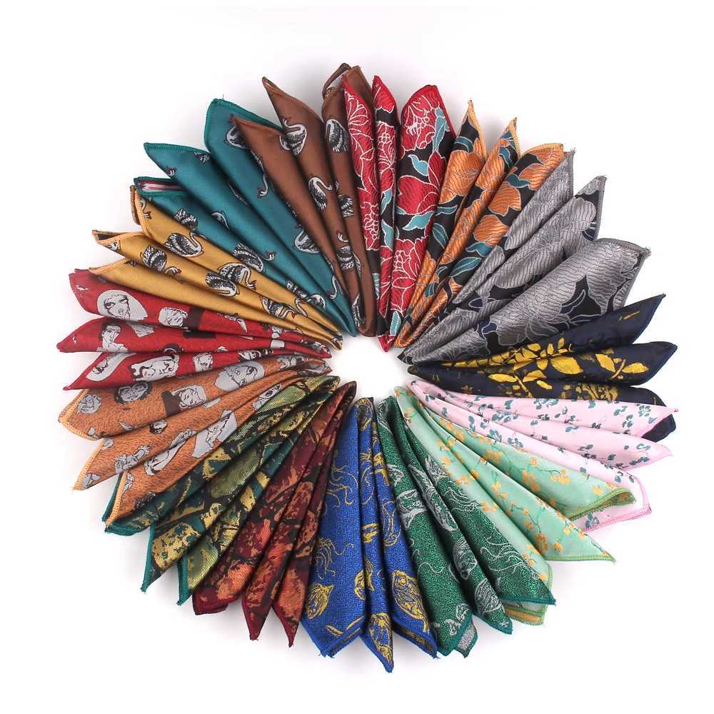 Fashion Flower Pocket Square Mens and Womens Chest Towels Hanky Gentlemen Hanky Mens Set Handle Chief Cartoon Pocket Towel W241213