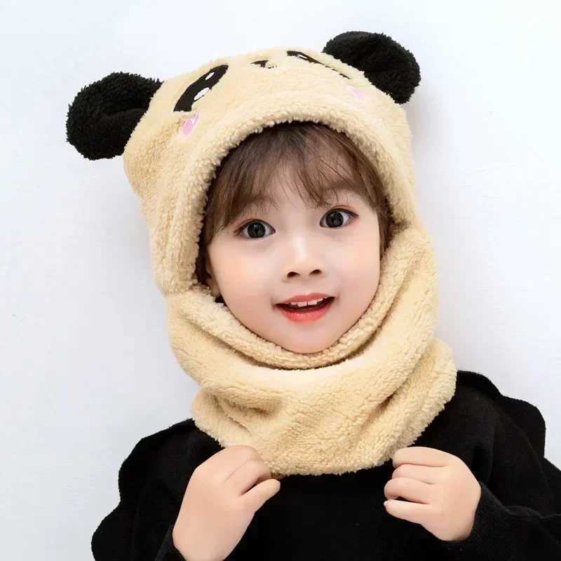 Hat for Girls Boys Scarf Thicken Cap Newborn Photography Baby Stuff Winter Children Hat Plus Fleece Kids Caps 1-10YearsXJ241213