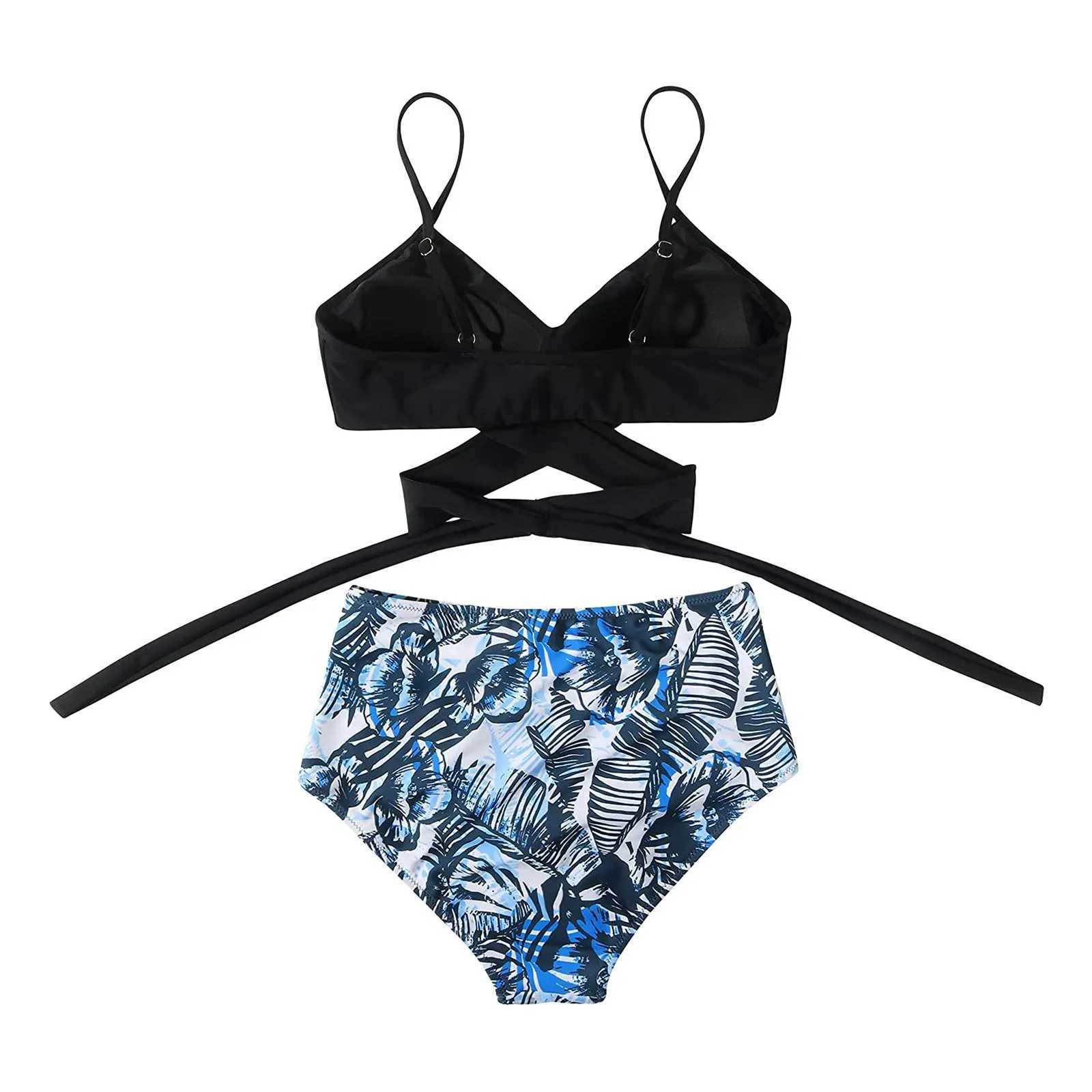 Womens Striped Printing Padded Push Up 2 Piece Bikini Sets Swimsuits BeachweartXJ241212