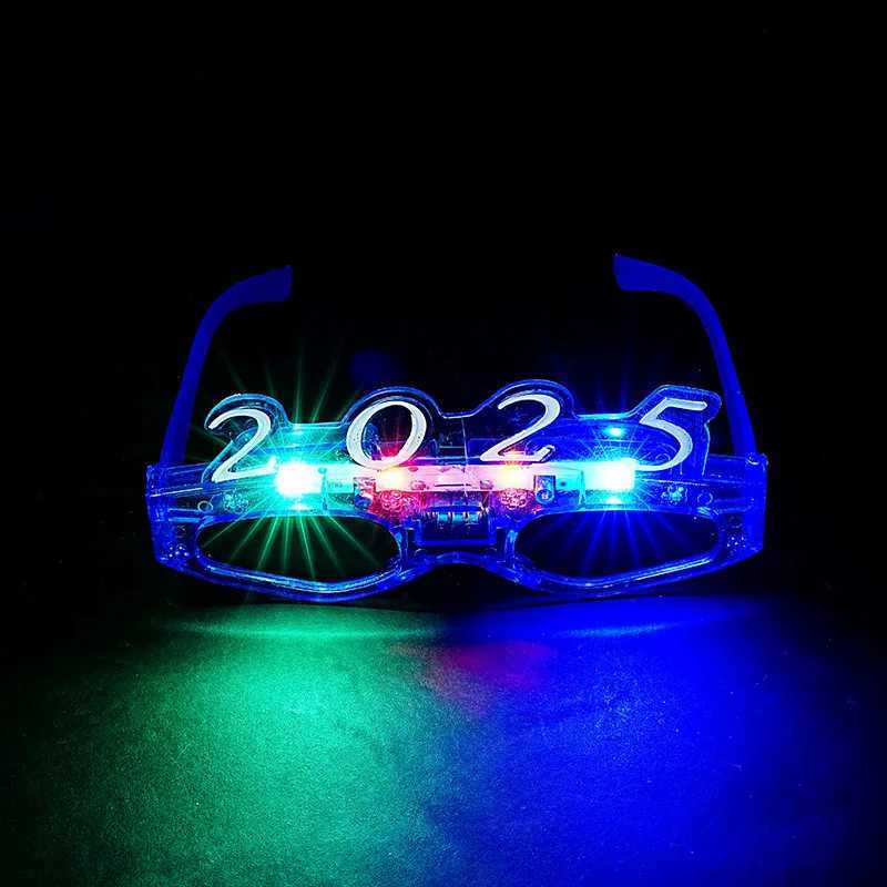 Sunglasses 1-20pcs LED 2025 Glasses Glow Party Supplies Light Up Sunglass for Kids Adult Birthday Neon Wedding Thanksgivings Xmas New Years H241213