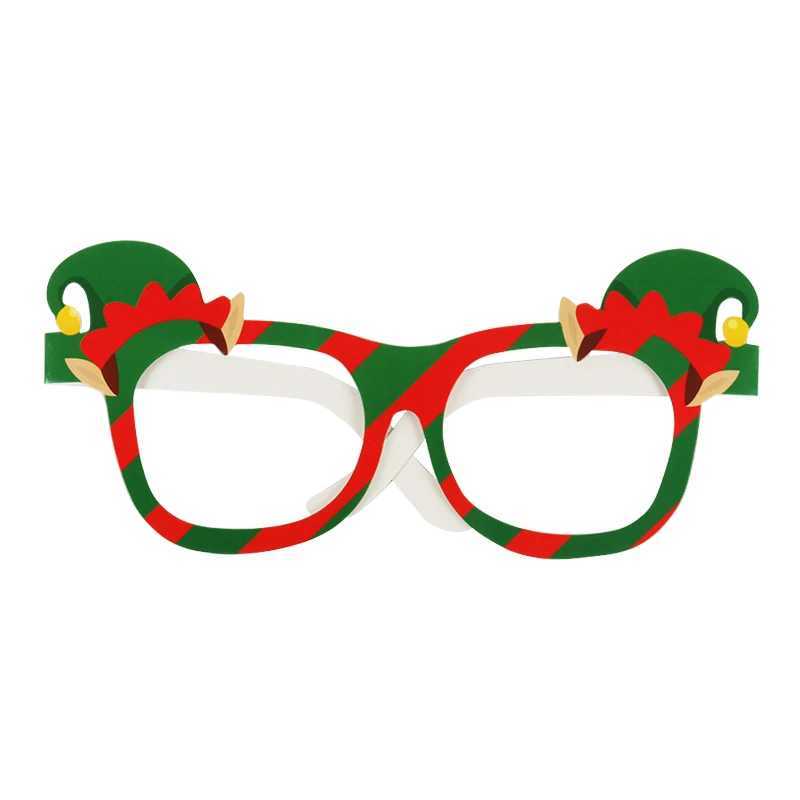 Sunglasses 9pcs Christmas Decorations Glasses Santa Claus Xmas Tree Elk Glasses Frame Xmas Party Photo Props Kids New Year Christmas Gifts H241213