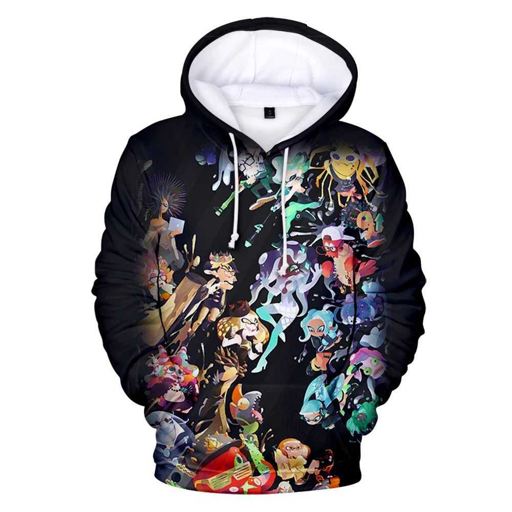 Splaton 3 game neutral long sleeved sportswear mens adult hoodie new game 3D clothing 2024 new promotion spring/autumn mens clothing W241213