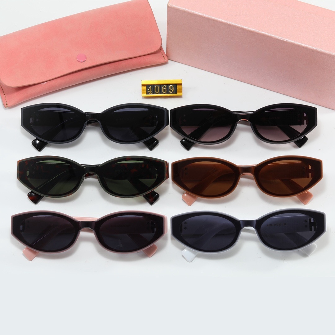 Sunglasses cat eye designer sunglasses vintage women's glasses classic letter eyeglasses full frame shades oval lens designer glasses come with box 4069