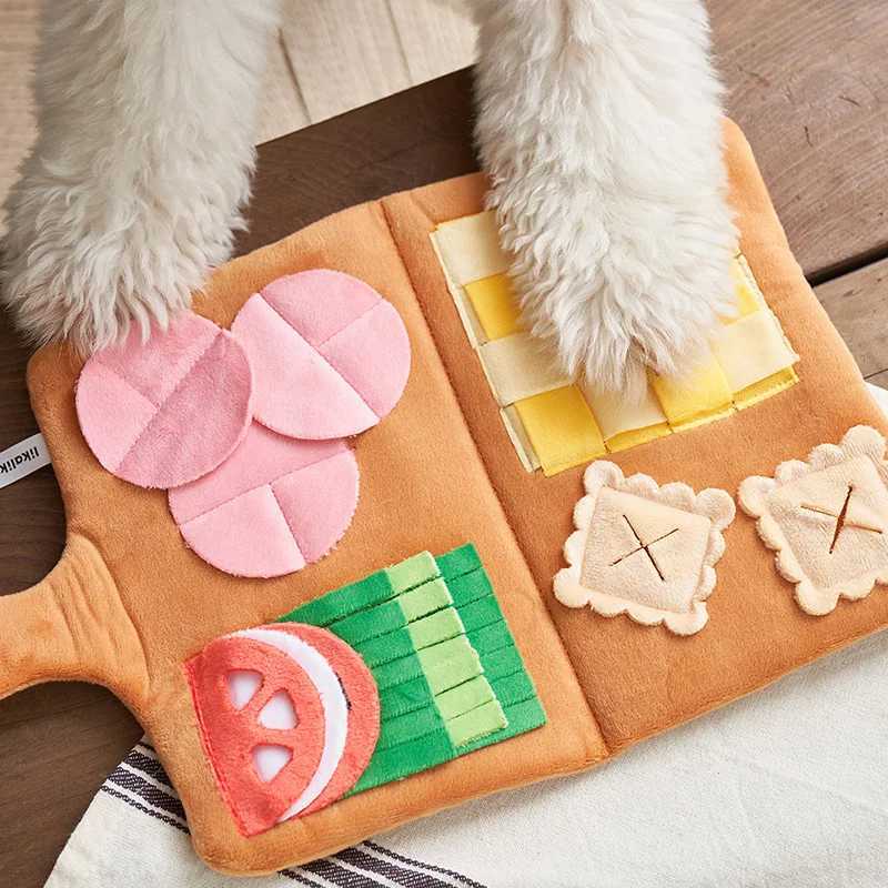 Pet Dog Snuffle Mat Puzzle Plush Dog Toys for Small Medium Dogs Dog Slow Food Toys Feeding Bowl Food Dispenser Treats Pad X241213