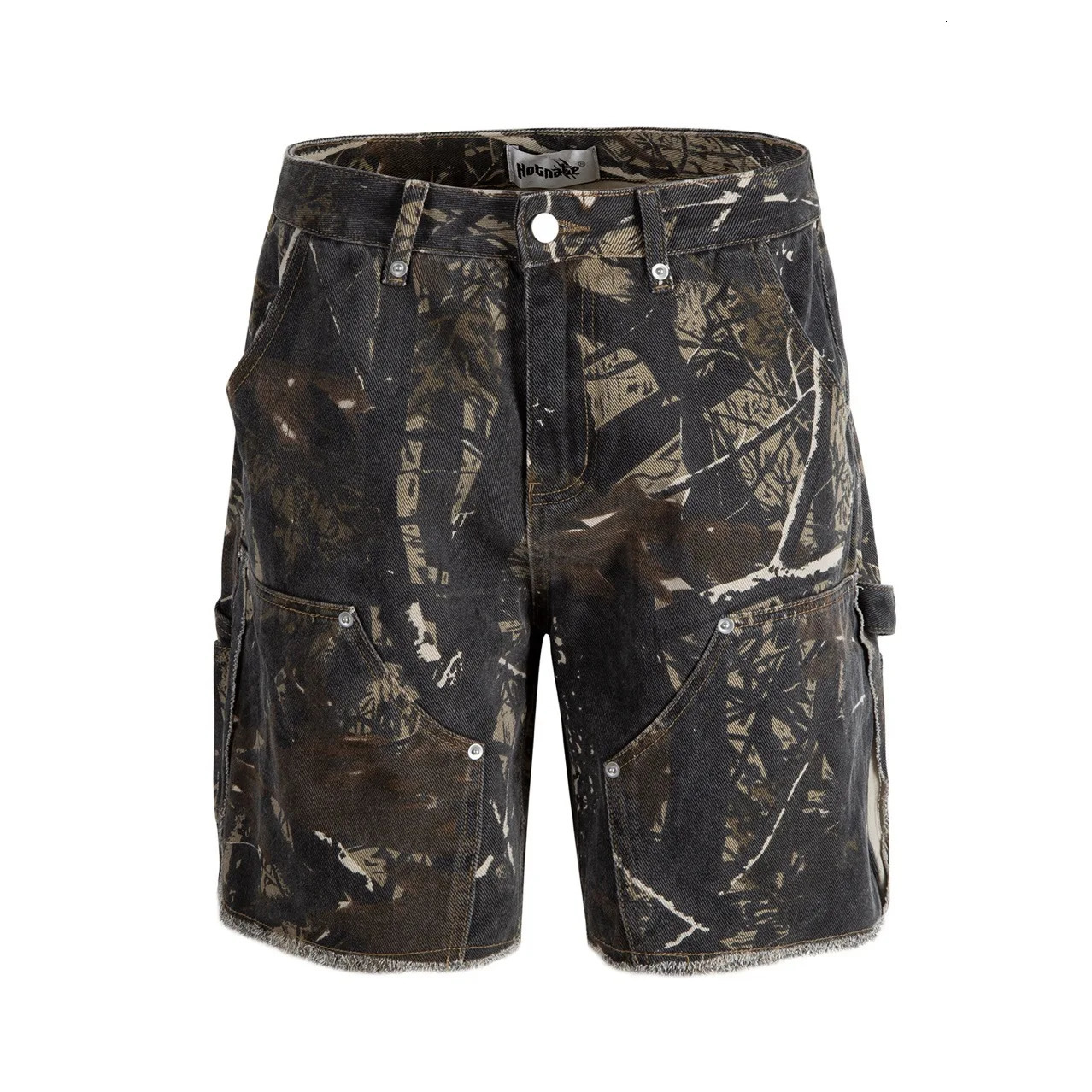 Vintage Camouflage Cargo Printed Denim Shorts 2024 Summer Streetwear Y2k Vintage Cargo Loose Jeans Shorts For Male 241213