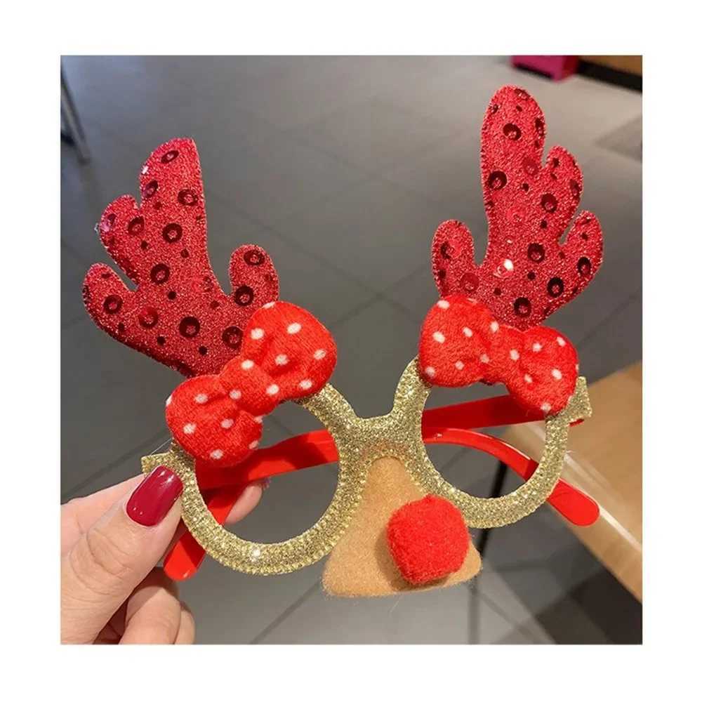 Sunglasses New Creative Christmas Glasses Santa Claus Elk Glasses Frames Christmas Mask Role Play Props Christmas Party Decoration Gifts H241213