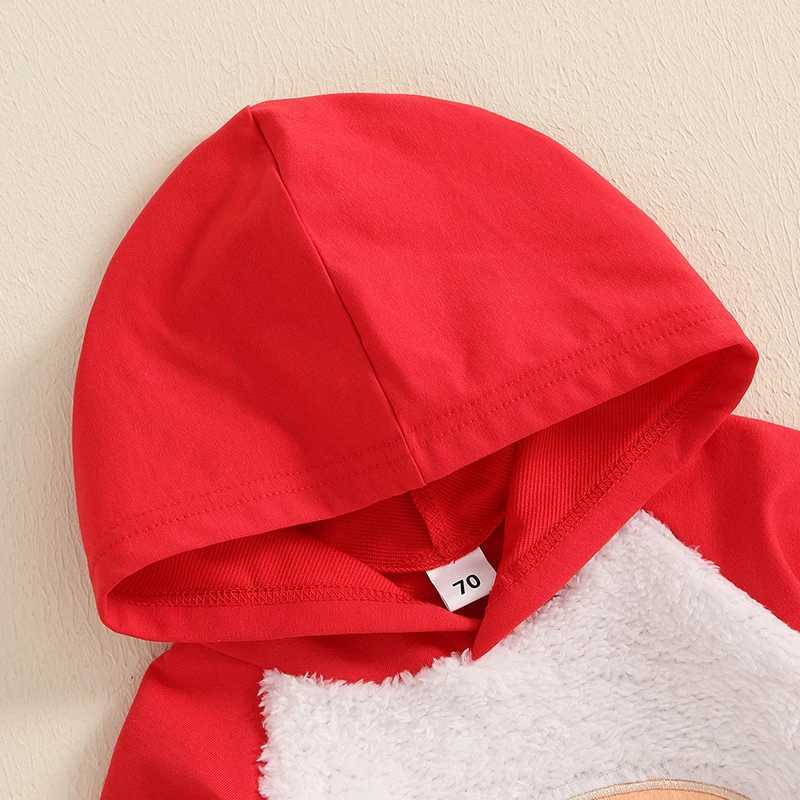 Christmas Set for Preschool Boys and Girls Santa Claus Embroidered Long Sleeve Hoodie Elastic Waist Pants W241213