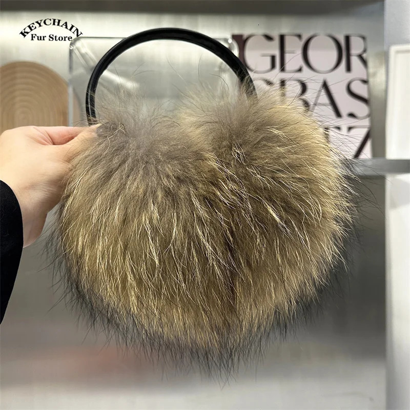 Real Fox Raccoon Fur Pendant Earrings Warm Winter Earrings Cold Earrings Warm Earrings 241211