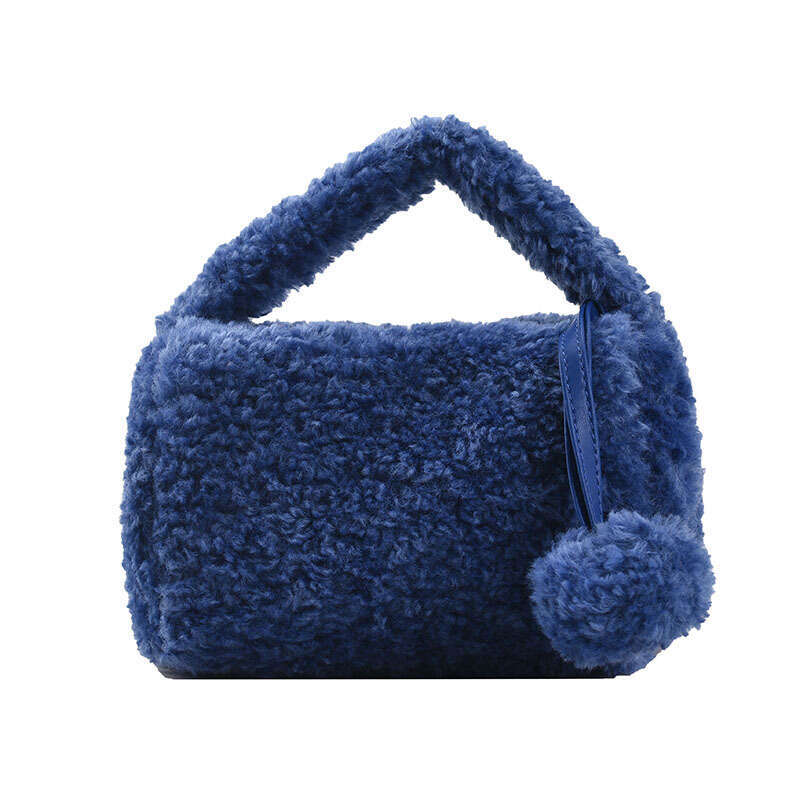 Cute Small Women 2025 New Fashionable Plush Handbag, Versatile for Autumn and Winter, Chain Shoulder Crossbody Bag