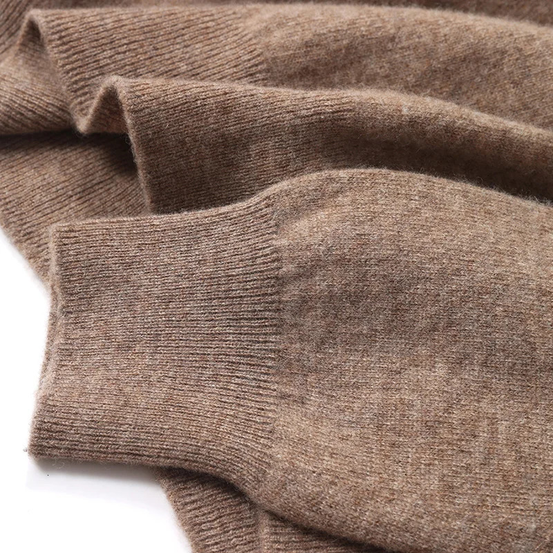 DjzDsm Autumn Winter Merino Sweater Mens 100% Wool Hooded Collar Knitted Pullover Casual long Sleeved Hoodie 241213