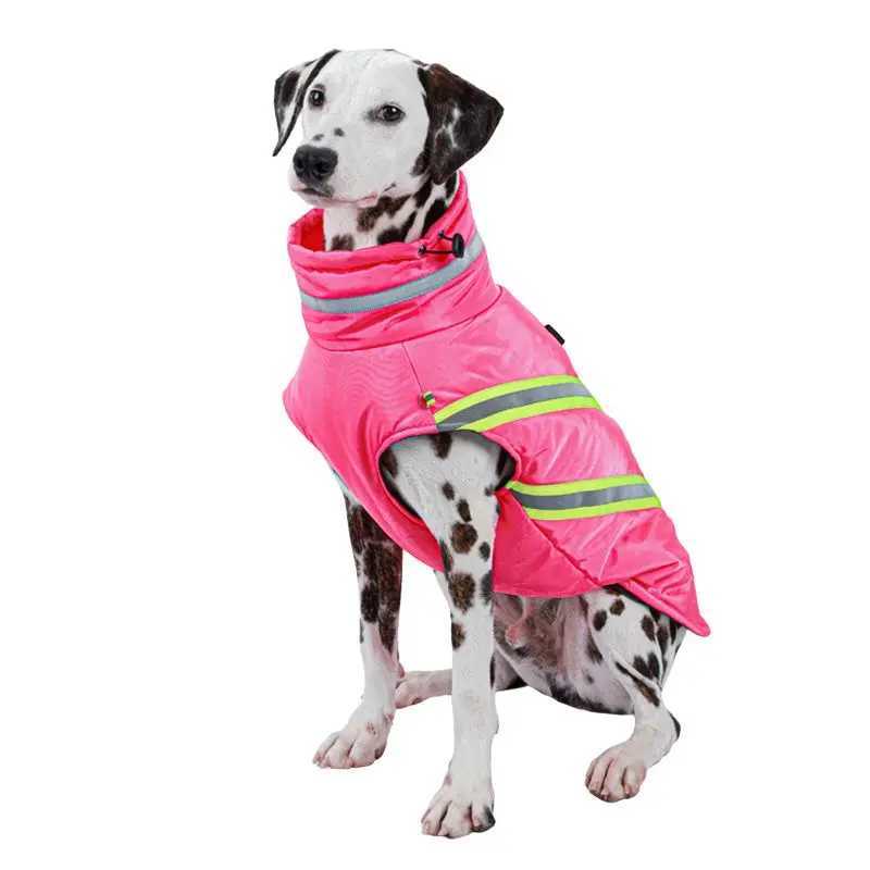 Winter Warm Dog Jacket for Small Large Dogs Reflective Windproof Waterproof Vest Coat Golden Labrador French Bldog Clothes Y241212