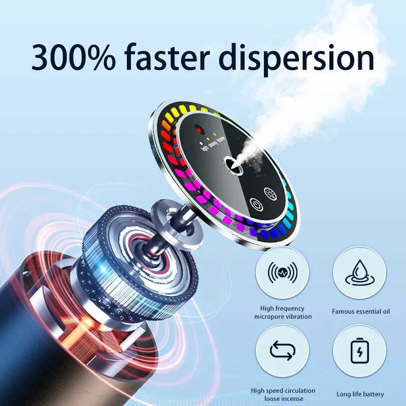 Smart Car Aroma Mane Portable USB Rechargeable Cup Holder Diffuser Air ener Car Fragrancer Ambient Light OrnamentXJ241213