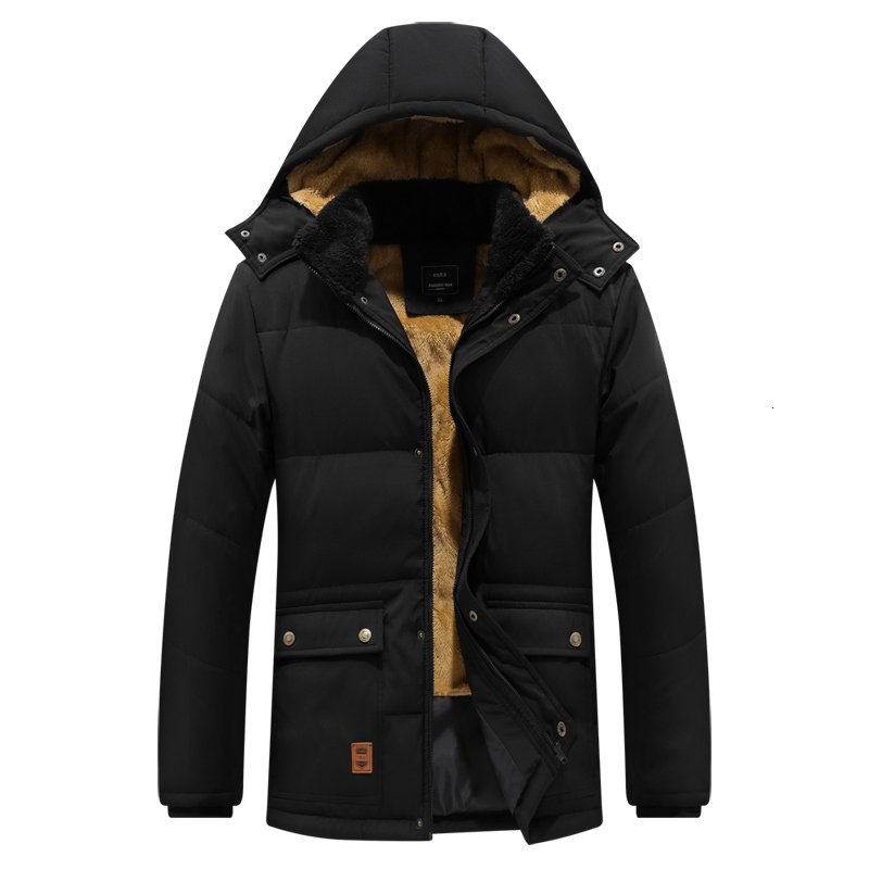 Winter Windproof Men Coat Warm Thicked Plush Fashion Hooded Outdoor Jacket Classic Parkas Cold-Proof Male Clothes Outwear