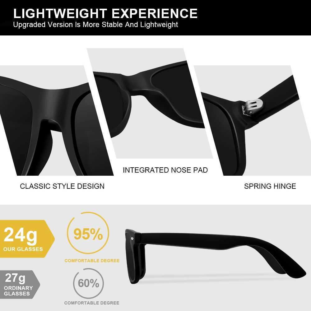AIMISUV Classics Polarized Sunglasses for Men Fashion Square Sun Glasses Women Beach Travel Mirror Shades Female UV ProtectionX241213