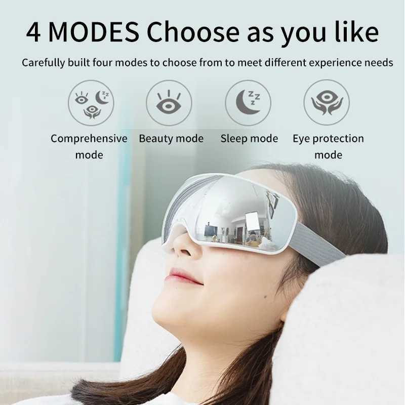 Eye Massager Acupoint Vibration Pulse Hot Compress Eye Care With Bluetooth Music Relieve Fatigue Visible Eye beauty instrument W241213